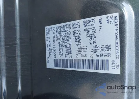 2014 Infiniti Qx60 из США, поврежденный, VIN 5N1AL0MM8EC533059